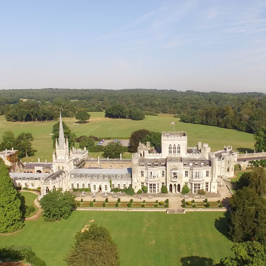 Still image from Aerial footage of Ashridge Hutl business school using a drone